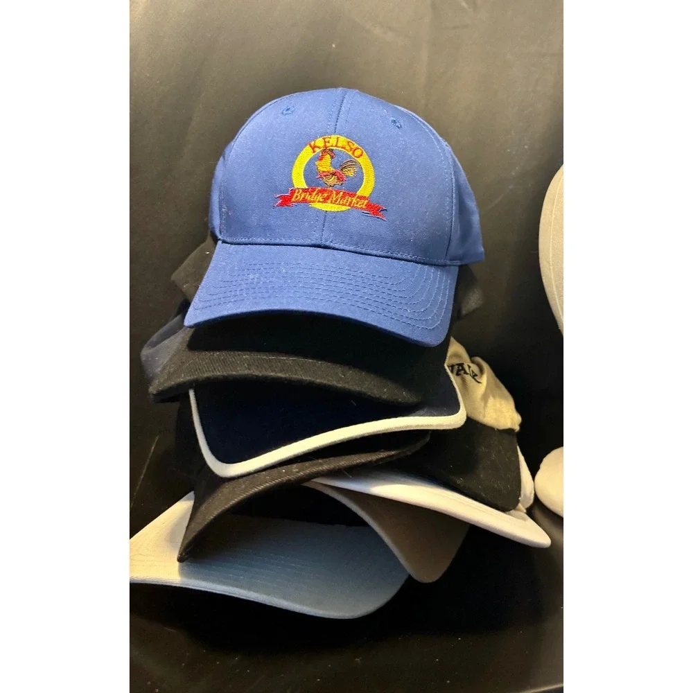 Vintage Promo Hat Lot Kelso Airport Glacier Northwest Pacific Headwear 8pc Cap